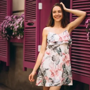 Vestido estampado midi